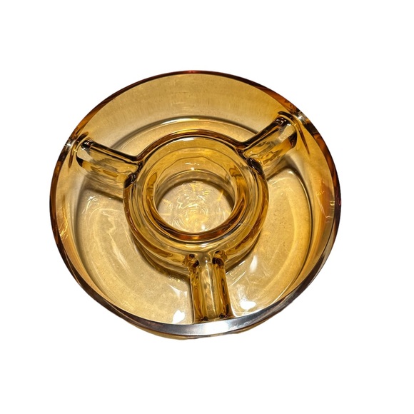 Chip and dip & crudités 4 section dish Polish glass Bloomingdale’s exclu… - Picture 2 of 4